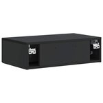 vidaXL Table d'appoint murale 59 x 34 5 x 17 cm Bois d'ingénierie Noir