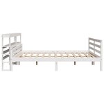 vidaXL Cadre de lit avec tête de lit sans matelas blanc 200x200 cm