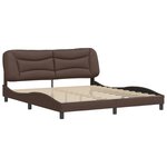 vidaXL Cadre de lit sans matelas Hvar marron 180x200 cm similicuir