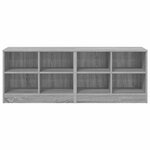 vidaXL Armoire de lit 2 pièces Sonoma gris 66 x 33 x 48 cm