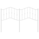 vidaXL Tête de lit métal blanc 150 cm