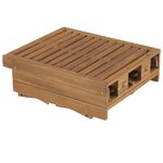 Vidaxl chaise longue pliable avec coussin bois d'acacia solide