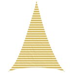 vidaXL Voile d'ombre 4 x 5 x 5 m HDPE Triangulaire Jaune et blanc