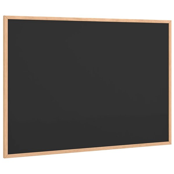 vidaXL Tableau noir avec cadre bois de pin massif noir 80x55 cm