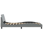 vidaXL Cadre de lit Dover gris clair 100x190 cm tissu
