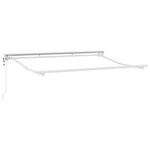 vidaXL Auvent rétractable électrique Vert et blanc 3 x 2 5 m