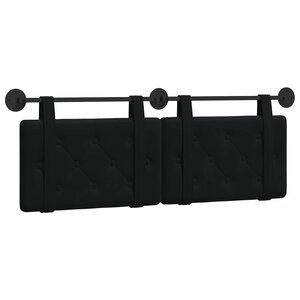 vidaXL Tête de lit suspendue Noir Velours