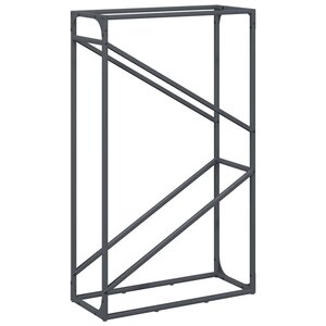 vidaXL Portant de bois chauffage anthracite 60x25x100 cm