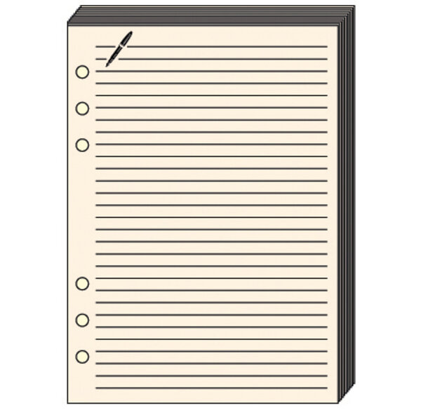 Recharge Accessoires Organiseur FICHES NOTES Timer 17 Ivoire 10 x 17 cm QUOVADIS
