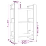 vidaXL Bibliothèque/Séparateur de pièce Blanc 60x35x91 cm Bois de pin