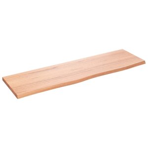 vidaXL Étagère murale marron clair 100x30x2cm bois chêne massif traité