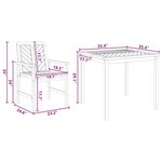 vidaXL Ensemble de salle à manger pour jardin 3 Pièces Marron