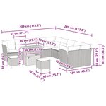 vidaXL Ensemble de canapé de jardin 13 Pièces Beige polyrotin