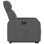 vidaXL Fauteuil inclinable électrique gris foncé tissu