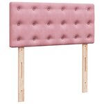 vidaXL Sommier à lattes de lit et matelas Rose 80x200 cm Velours