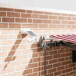 vidaXL Auvent Rétractable avec Rouge et blanc 450 × 300 cm tissu