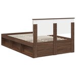 vidaXL Cadre de lit Chêne brun 120 x 200 cm Bois d'ingénierie