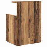 vidaXL Armoire de lit Vieux bois 40 x 35 x 60 cm Panneau de particules