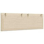 vidaXL Coussin de tête de lit Hanko crème 120 cm tissu