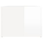 vidaXL Table basse Blanc brillant 80x50x36 cm Bois d'ingénierie