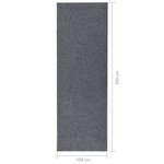 vidaXL Tapis 100x350 cm Gris