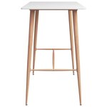 vidaXL Table de bar Blanc 120x60x105 cm