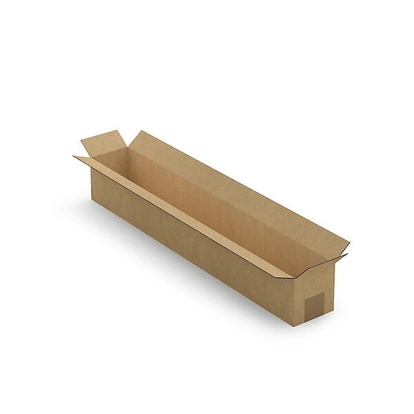 Caisse carton longue simple cannelure à grande ouverture raja 70x10x10 cm (lot de 10)