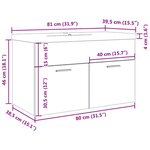 vidaXL Ensemble de meubles salle de bain 2 Pièces bois d'ingénierie