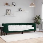 vidaXL Lit de jour avec matelas vert foncé 80x200 cm velours