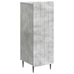 vidaXL Buffet Gris béton 34 5 x 33 x 92 cm Bois d'ingénierie