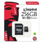 Carte mémoire Micro Secure Digital (micro SD) Kingston Canvas Select 256 Go SDXC Class 10 avec adaptateur