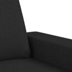 vidaXL Ensemble de canapés 3 Pièces noir tissu