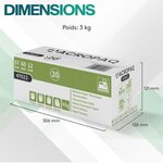 ACROPAQ 20 Rouleaux de Caisse 57x60x12mm- Thermique 49 9 m-Terminaux de paiement- 20 Bobines TPE- Sans BPA- Dimension Universelle