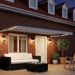 vidaXL Store rétractable manuel avec LEDs 4 × 3 m