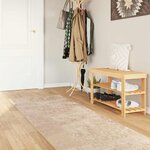 vidaXL Coureur de Tapis MARSA Beige 100 x 450 cm Polyester et PVC