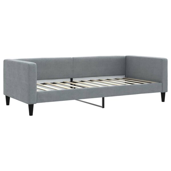 vidaXL Lit de repos sans matelas gris clair 90x200 cm tissu