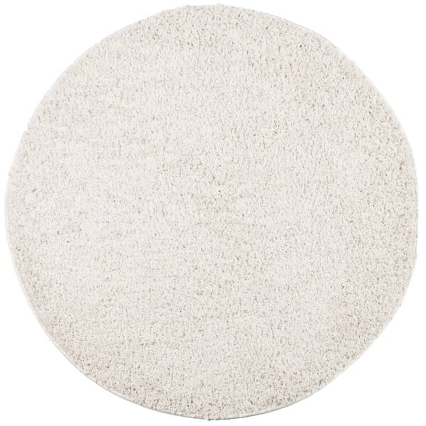 vidaXL Tapis shaggy PAMPLONA poils longs moderne crème Ø 100 cm