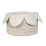 Panier de rangement pétales ivoire et beige 20 x Ø 33 cm