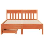 vidaXL Cadre de lit sans matelas cire marron 150x200cm bois pin massif