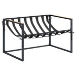vidaXL Ensemble de canapé de jardin Noir et anthracite Acier