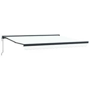 vidaXL Auvent rétractable Blanc 400 × 300 cm Tissu et Métal