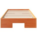 vidaXL Cadre de lit surélevé avec stockage Marron Bois massif en pin