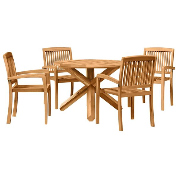 vidaXL Ensemble de salle à manger pour jardin 3 Pièces Marron