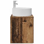 vidaXL Vanité de lavabo mural Bois ancien 49 5 x 44 5 x 65 5 cm