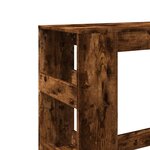 vidaXL Table de bar avec étagères chêne fumé bois d'ingénierie