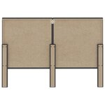 vidaXL Tête de lit touffetée Gris foncé Tissu 140x200 cm