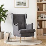 vidaXL Fauteuil Gris foncé ARES