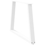 vidaXL Pieds de table à manger en forme de V  2 pièces  blanc  90 x (72-73 3) cm  acier