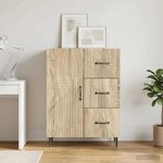 vidaXL Buffet Chêne Sonoma 66 x 34 5 x 89 5 cm Bois d'ingénierie