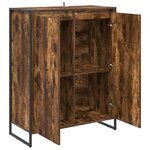 vidaXL Cabinet à chaussures avec stockage Chêne Fumé 79 x 36 x 100 cm